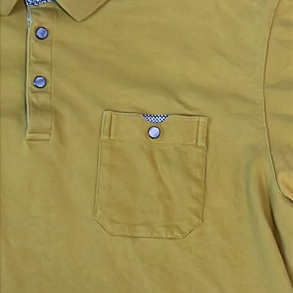 TED BAKER London Mustard Yellow Knit Polo size 6 (xl) - Picture 2 of 6
